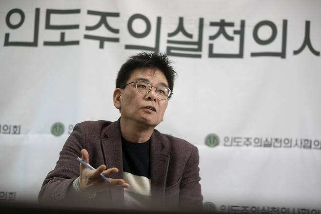 정운용 인도주의실천의사협의회 부산·경남지부 대표는 3월 말 치러질 대한의사협회 회장 선거에 출마했다. ⓒ시사IN 이명익