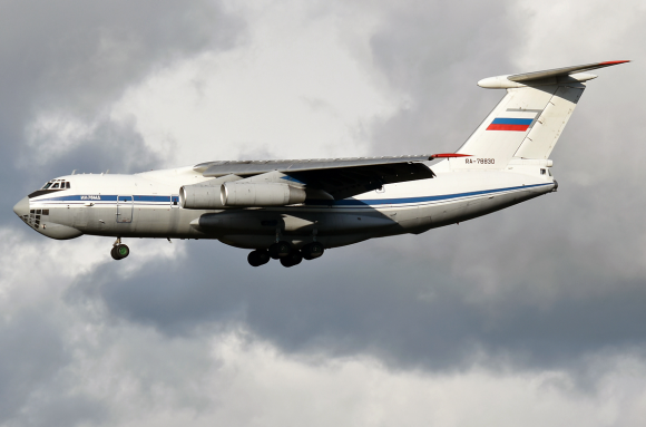 러시아의 일류신(IL)-76 군 수송기 자료사진