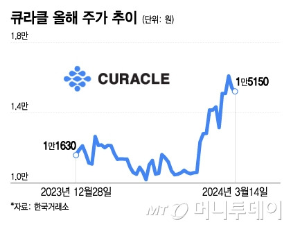 큐라클 올해 주가 추이/그래픽=이지혜