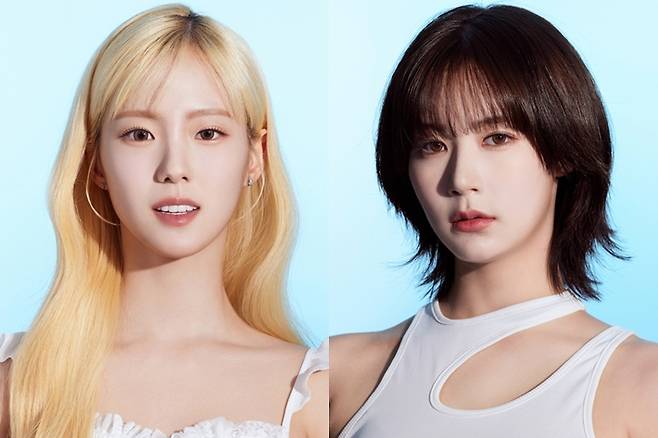 왼쪽부터 신인 걸그룹 비웨이브의 윤슬, 레나. 골드더스트엔터테인먼트 제공