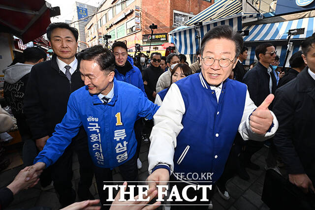 국민의힘이 이재명 더불어민주당 대표를 "민주당의 가장 큰 총선 리스크"라고 비난했다. /배정한 기자