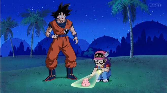 드래곤볼 슈퍼에서 30년만에 재회한 손오공과 아라레