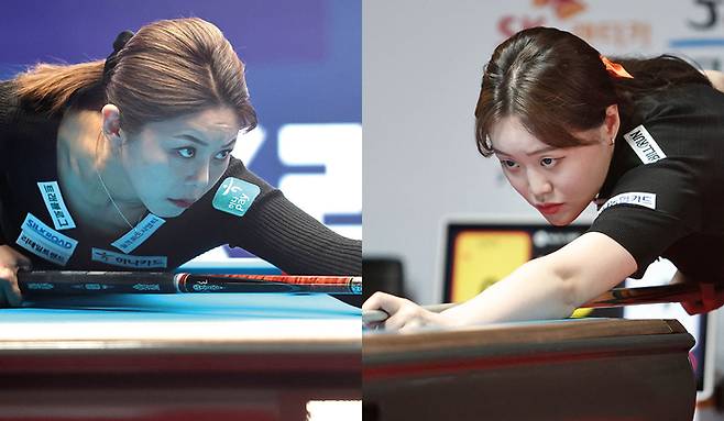김가영(왼쪽)과 김보미. 사진제공 | 프로당구협회