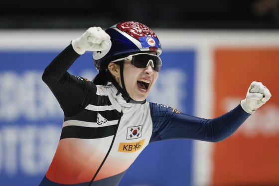 쇼트트랙 세계선수권 여자 1500m 금메달을 따낸 김길리. AP=연합뉴스