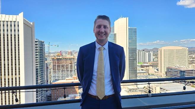 토머스 메이너드 그레이터 피닉스 경제위원회(GPEC) 부사장을 2월22일(현지시각) 미국 애리조나 피닉스 사무실에서 만났다. 옥기원 기자