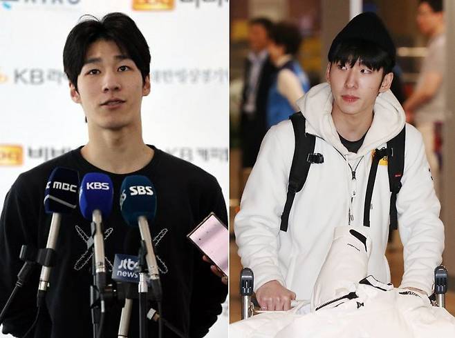 쇼트트랙  황대헌(왼쪽)과 린샤오쥔(한국명 임효준)/ 스포츠조선, 뉴스1