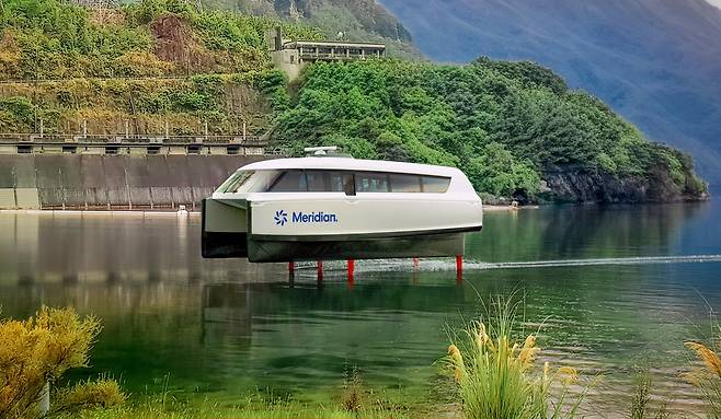 뉴질랜드 수중익선 시운항 [뉴질랜드 메리디안 에너지 제공]