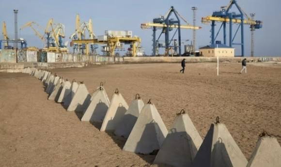 러시아군이 우크라이나 점령지인 마리우폴에 설치한 방어선 ‘용의 이빨’