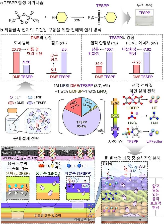 리튬금속전지의 고전압 구동을 위한 전해액 설계 방식 [KAIST 제공. 재판매 및 DB 금지]