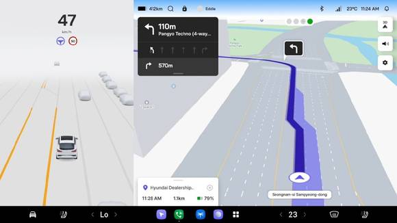 포티투닷은 AI 기술을 내비게이션에 통합해 탑승부터 목적지 이동까지 주변 환경과 상황 등을 이해하고 사용자에게 필요한 정보를 자연스럽게 제공할 계획이다. [사진=포티투닷]