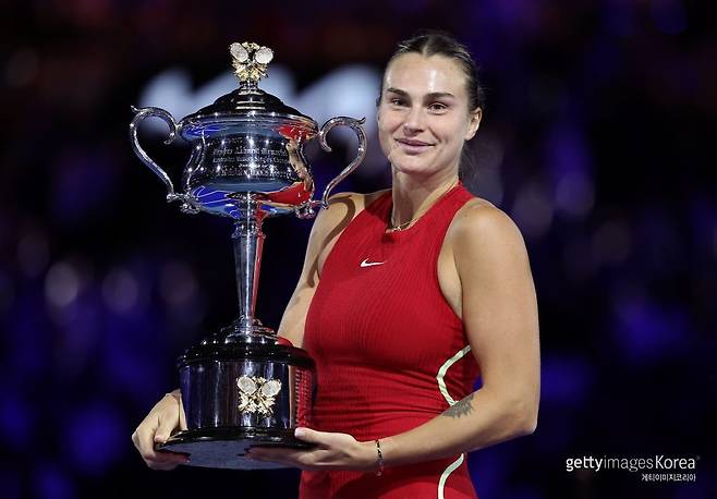 2024 호주오픈 여자단식 우승자 사발렌카. 사진=게티이미지코리아.