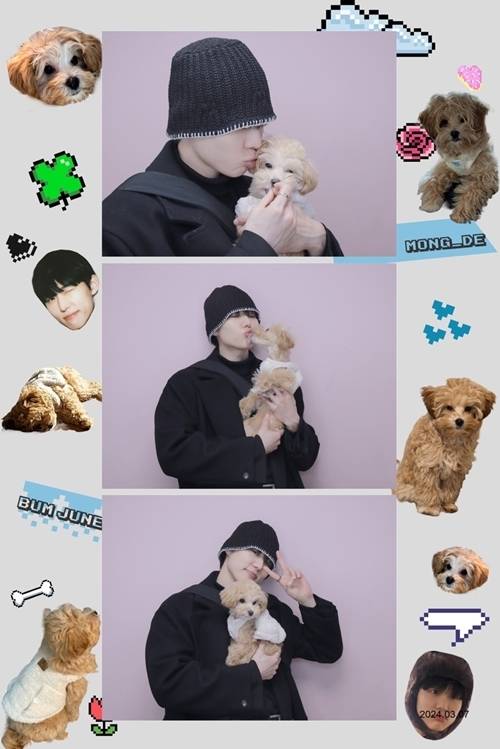 배우 서범준이 강아지 몽드와 인생 네컷을 찍었다. 사진=서범준