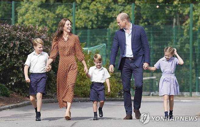 2022년 왕세자 가족의 모습 [AP=연합뉴스 자료사진]