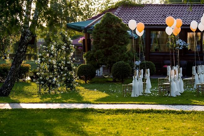 한 야외 예식장. [게티이미지뱅크]