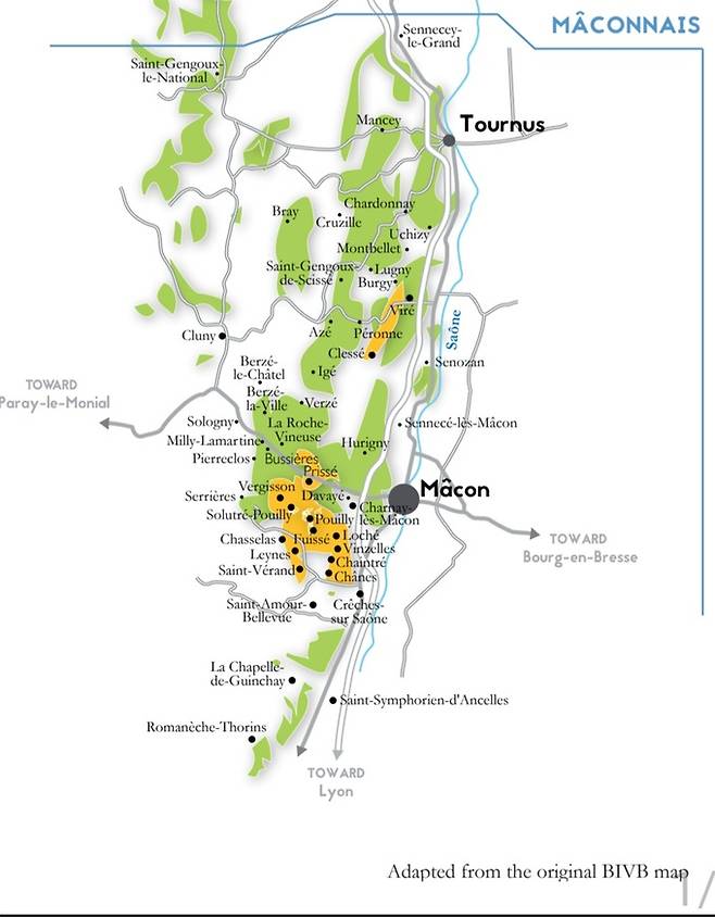 부르고뉴 와인 산지. BIVB