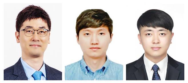 사진 왼쪽부터 김성일 교수, 임동영 교수, 제 1저자 오용경 연구원. UNIST 제공