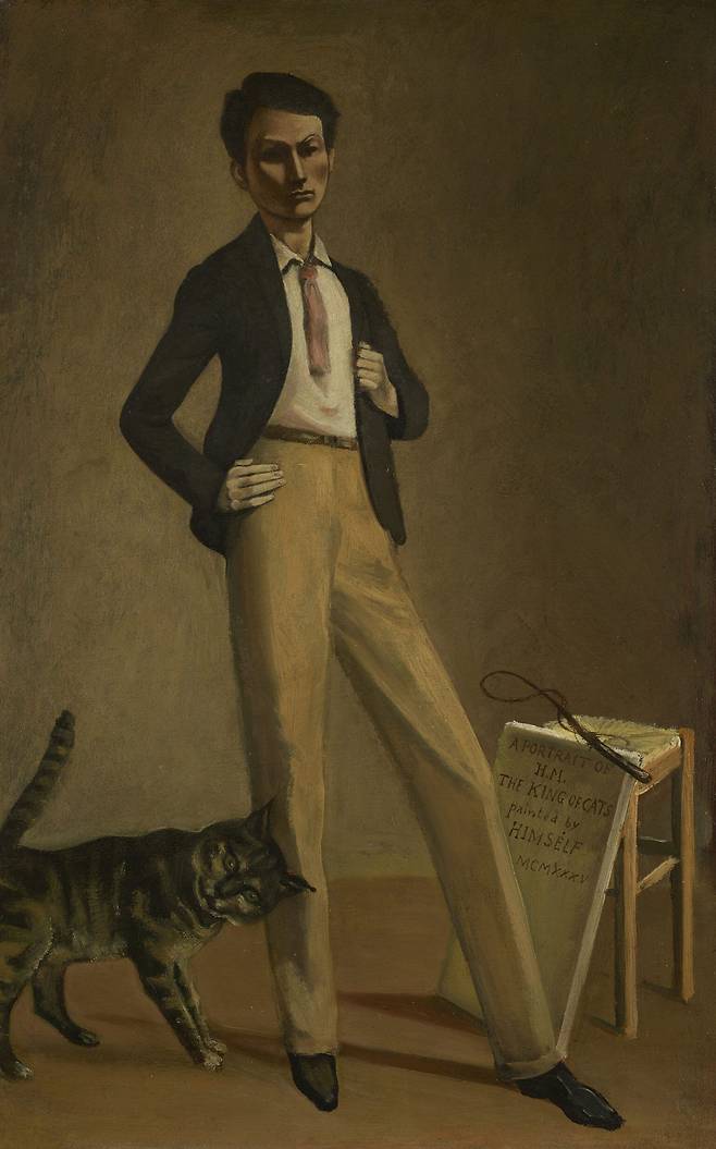 발튀스, 고양이들의 왕, 1935년, 캔버스에 유채, 78x49.7cm, 스위스 로잔주립미술관 소장.