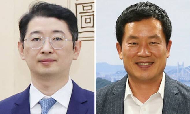 주진우 국민의힘 해운대갑 후보(왼쪽), 홍순헌 더불어민주당 해운대갑 후보