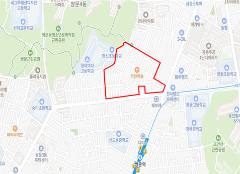 도봉구 쌍문동 81 일대. 사진제공=서울시