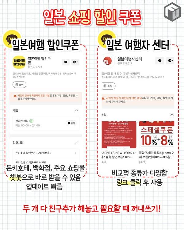 일본 쇼핑 면세 및 할인쿠폰 총정리 / ⓒ여행톡톡