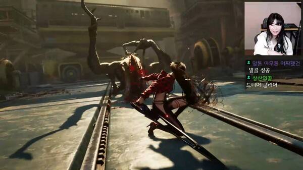 - 스텔라 블레이드를 체험하는 연두