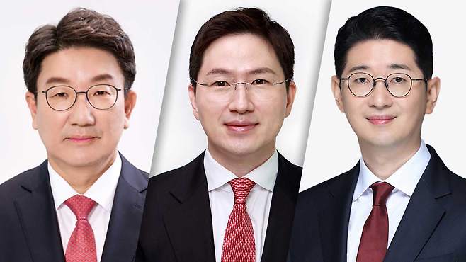 국민의힘 강원 강릉시 권성동·경기 용인시갑 이원모·부산 해운대구갑 주진우 후보 [중앙선거관리위원회 제공]