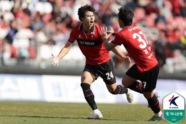 부천의 김동현이 데뷔 전에서 멋진 데뷔골을 터뜨렸다. 사진=한국프로축구연맹 제공