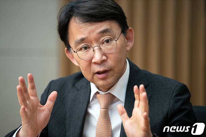 박상규 한국대학교육협의회장(중앙대 총장)이 28일 서울 동작구 중앙대학교에서 뉴스1과 인터뷰하고 있다. 2024.3.28/뉴스1 ⓒ News1 이승배 기자
