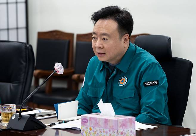 조규홍 보건복지부 장관이 31일 오후 서울에서 의사 집단행동 중앙사고수습본부 제25차 회의를 주재, 비상진료체계 운영현황과 의사 집단행동 현황 등을 점검하고 있다. /뉴스1