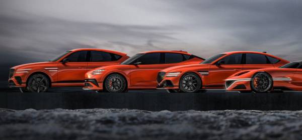 ▲고급차 브랜드 제네시스는 강렬한 주황색인 '마그마 오렌지'를 앞세운다.  (사진제공 제네시스)