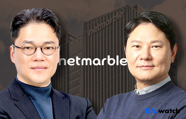사진 왼쪽부터 김병규, 권영식 넷마블 각자 대표/그래픽=비즈워치