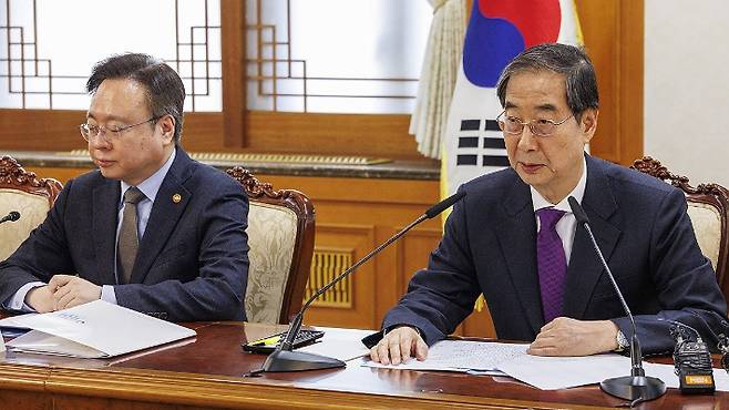 한덕수 국무총리. 연합뉴스