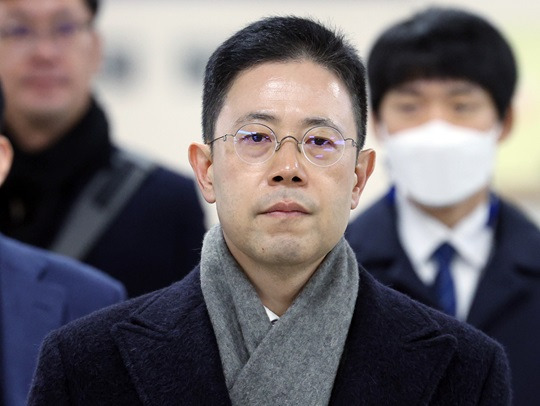 손준성 대구고검 차장검사가 지난 1월 서울 서초구 중앙지방법원으로 공직선거법 위반 혐의와 관련한 1심 선고 공판에 출석하고 있다. (사진=뉴스1)