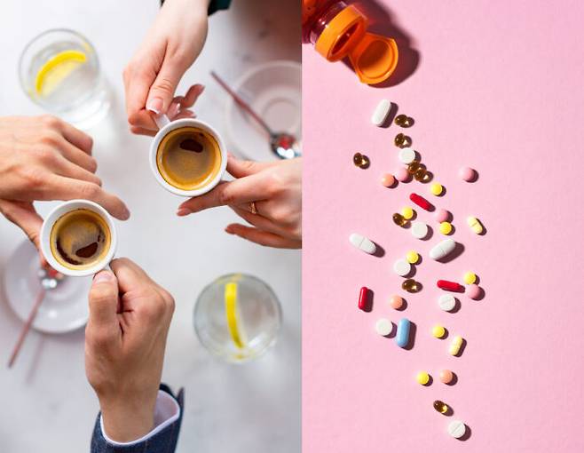 커피를 마시다보면 영양제를 언제 먹어야 하는지 의문이 들 때가 있다. [사진=게티이미지뱅크]