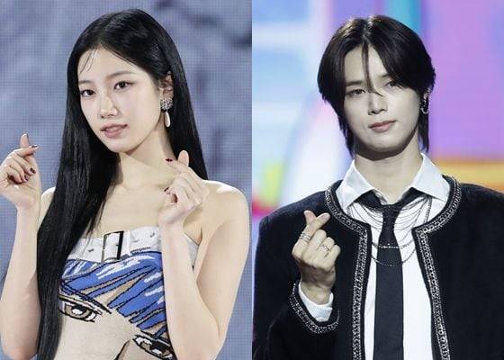 르세라핌 카즈하와 앤팀 케이. /뉴스1