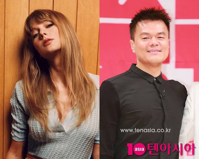 가수 테일러 스위프트(왼쪽)-박진영/사진 = 텐아시아 사진DB