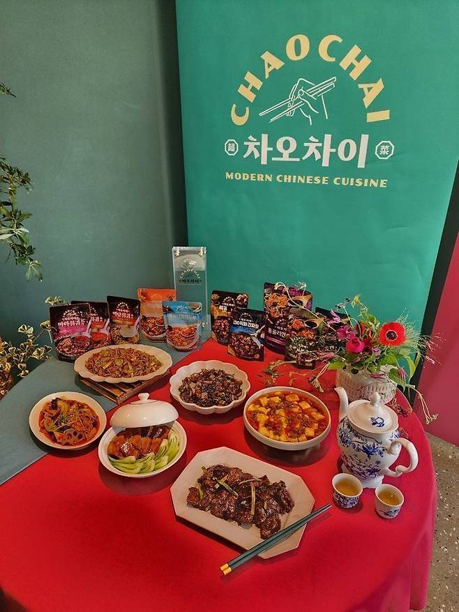 1일 서울시 중구 충무로에 위치한 샘표 본사에 중식 브랜드 '차오차이' 소스로 만든 음식이 접시에 담겨있다.ⓒ임유정 기자