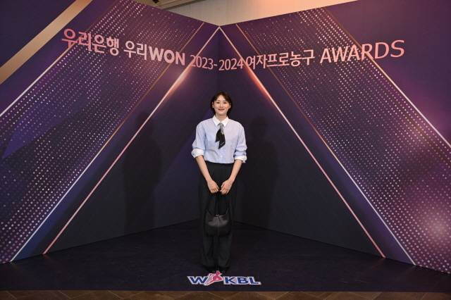 2023-24시즌 WKBL 시상식에 참석한 강이슬. 사진=WKBL