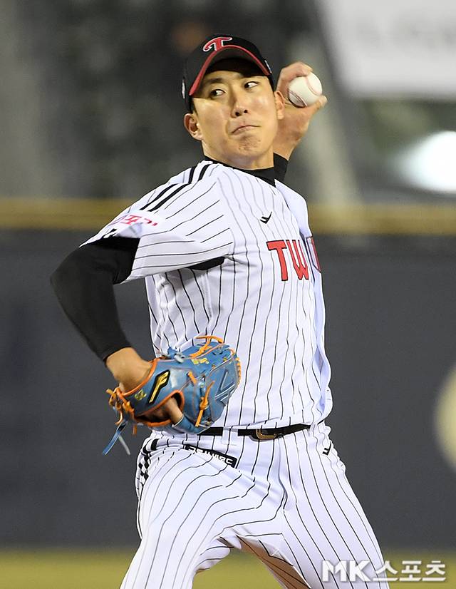 손주영은 3일 잠실 NC전에서 아쉽게 승리를 놓쳤다. 사진=천정환 기자