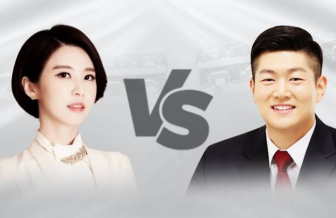 서울 도봉갑에 출마한 안귀령 더불어민주당 후보(왼쪽)와 김재섭 국민의힘 후보 ⓒ사진 연합뉴스·디자인 시사저널 양선영