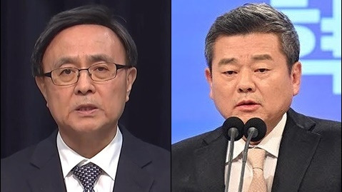 ▲김백 YTN 사장과 박민 KBS 사장.