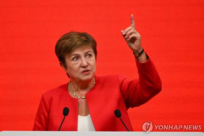 크리스탈리나 게오르기에바 IMF 총재 [AFP 연합뉴스 자료 사진. 재판매 및 DB 금지]