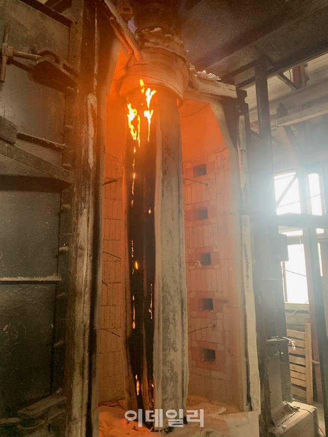 내화도료의 성능 테스트 모습 (사진=삼화페인트)