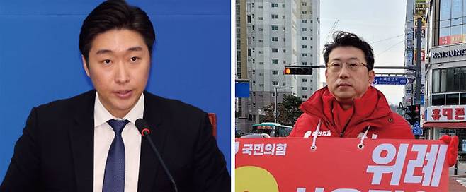 김용만 더불어민주당 후보(왼쪽)와 이창근 국민의힘 후보. [뉴시스, 페이스북]
