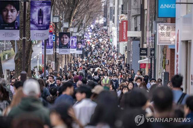 일본 도쿄 오모테산도 거리 [AFP 연합뉴스 자료사진. 재판매 및 DB 금지]