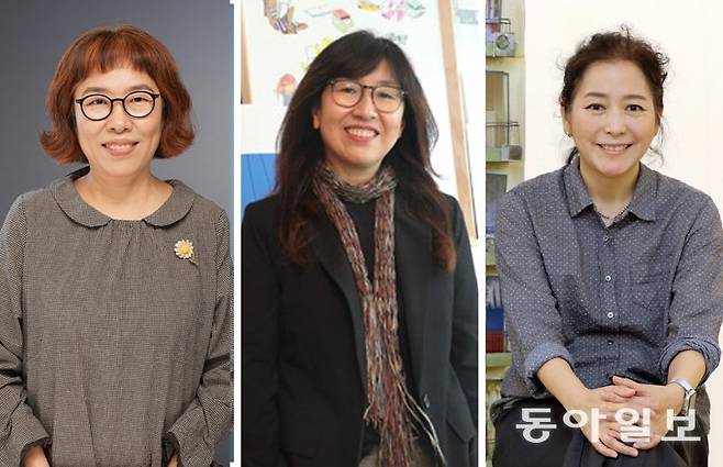 세계에서 인정받는 한국 아동·청소년문학 작가들. 왼쪽부터 이금이, 이수지, 백희나 작가. 동아일보DB