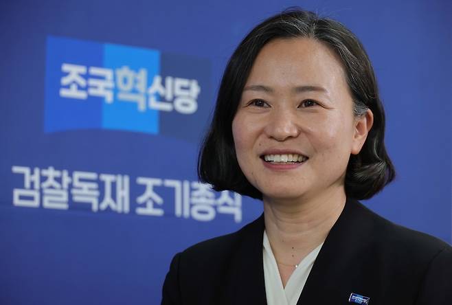 지난 2일 이해민 조국혁신당 비례대표 후보가 매일경제와 인터뷰하고 있다. [한주형 기자]