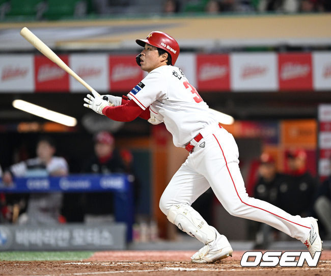 [OSEN=이대선 기자] SSG 한유섬 2024.04.04 /sunday@osen.co.kr