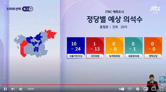 사진 JTBC 예측조사 결과 캡처