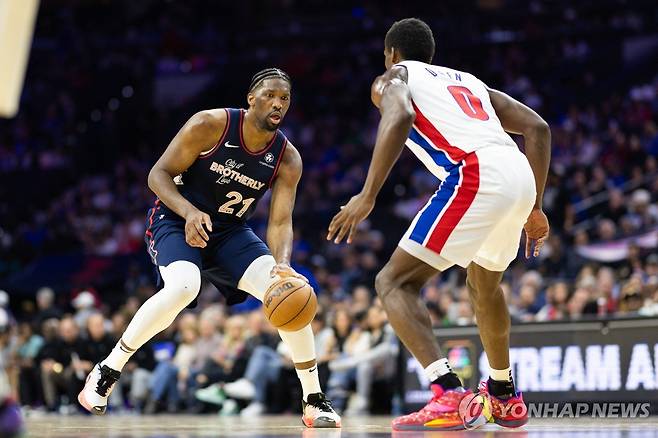 필라델피아의 조엘 엠비드 [USA투데이=연합뉴스]